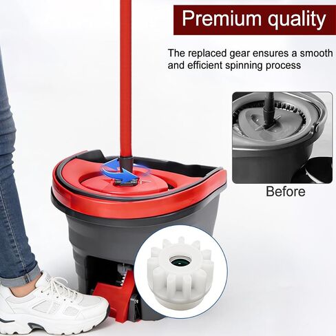 Easy Mop Pedal Bearing Replacement, Spin Mop Bucket Gear - One Way Clutch Bearing Bucket Gear Sprockets Repair Compatible with OCedar/Vilida and Most Market Rotation Mops Systems (1 Pack) in Kuwait