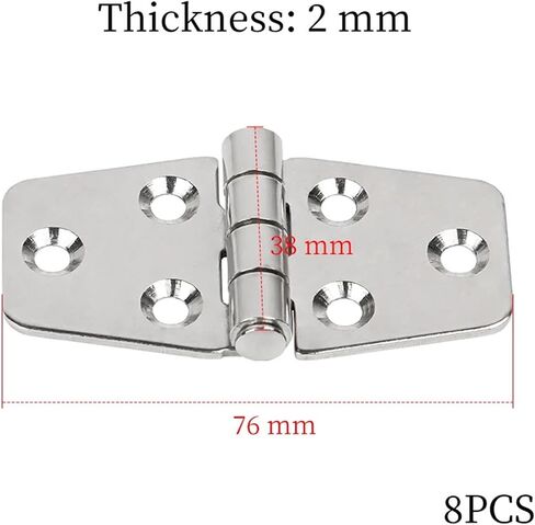 Door Hinges 316 Stainless Steel Hinge Window Hardware 76 * 38mm 8Pcs in Kuwait