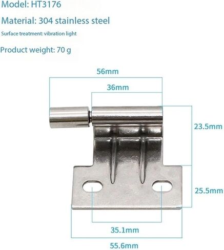 Stainless Steel Hinge Shaped Asymmetric Cabinet Door Detachable Folding HT3176 1Pcs in Kuwait