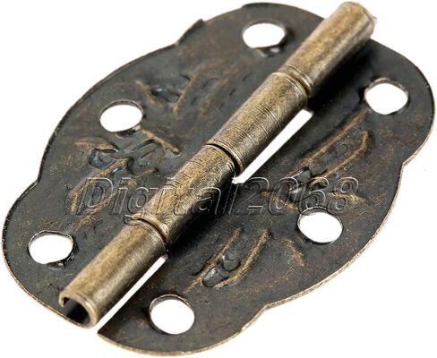 30x22mm Iron Vintage Bronze Small Case Cabinet Hinges with Screws Furniture Decorative Hinge 20Pcs in Kuwait