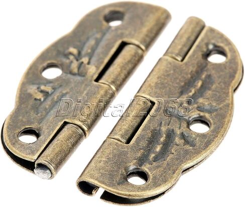 30x22mm Iron Vintage Bronze Small Case Cabinet Hinges with Screws Furniture Decorative Hinge 20Pcs in Kuwait