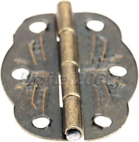 30x22mm Iron Vintage Bronze Small Case Cabinet Hinges with Screws Furniture Decorative Hinge 20Pcs in Kuwait