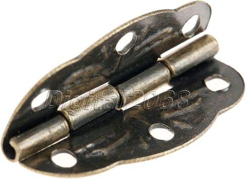 30x22mm Iron Vintage Bronze Small Case Cabinet Hinges with Screws Furniture Decorative Hinge 20Pcs in Kuwait