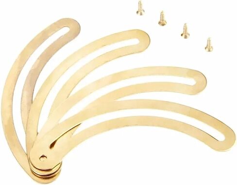 Curved Wooden Wine Box Cases Large Recurved Hinge Drawer Decorative Hinges 4Pcs in Kuwait