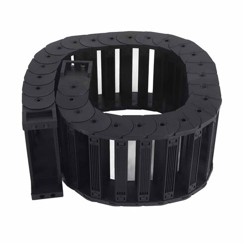 Cable Drag Chain Full Enclosed Nylon 66 D35 x 60 mm Inner Section Removable Crossbar for CNC Engraving Machine Automated Equipment (D35*125 Length 1m) in Kuwait