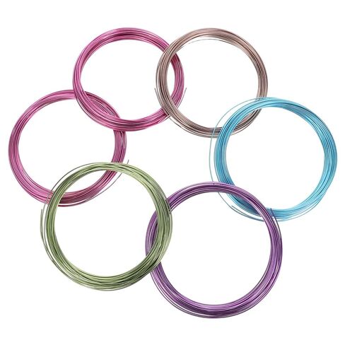 Bendable Aluminum Wire for Floral Arrangements and Crafting, 6 Rolls 1mm Dia, Flexible Wire for DIY Flower Wrapping and Bonsai Training, 60 Meters Total in Saudi Arabia