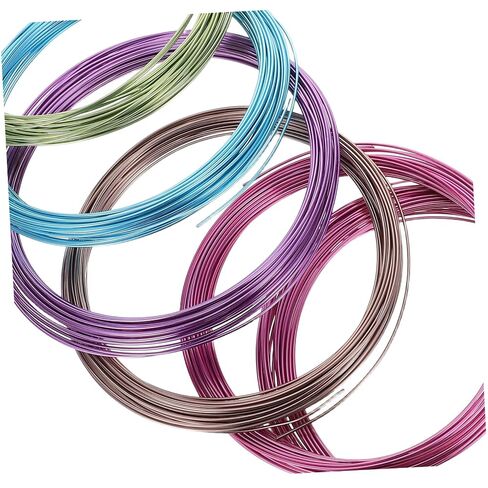 Bendable Aluminum Wire for Floral Arrangements and Crafting, 6 Rolls 1mm Dia, Flexible Wire for DIY Flower Wrapping and Bonsai Training, 60 Meters Total in Saudi Arabia