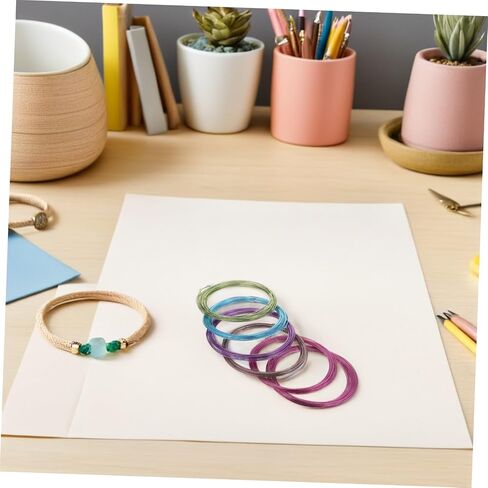 Bendable Aluminum Wire for Floral Arrangements and Crafting, 6 Rolls 1mm Dia, Flexible Wire for DIY Flower Wrapping and Bonsai Training, 60 Meters Total in Saudi Arabia