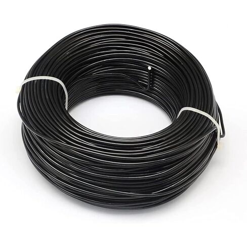Bonsai Wire Aluminum Wire for Bonsai Trees Suitable for Potting Crafts, Weight 500G,White,(Black,Diameter:6mm) in Kuwait