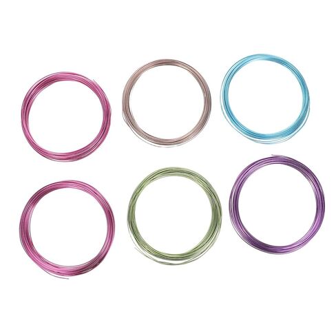 STOBAZA 6 Rolls Aluminum Floral Wire 1mm Dia, 60m Flexible Crafting Wire for Wreath Making, Sculpture Armature, Wedding Bouquet, and DIY Flower Arrangement Supplies in Kuwait