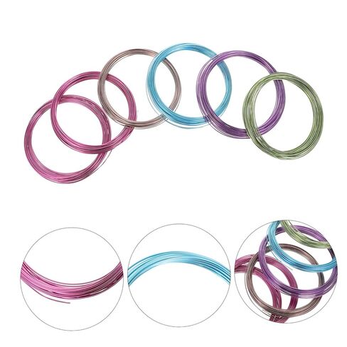 STOBAZA 6 Rolls Aluminum Floral Wire 1mm Dia, 60m Flexible Crafting Wire for Wreath Making, Sculpture Armature, Wedding Bouquet, and DIY Flower Arrangement Supplies in Kuwait