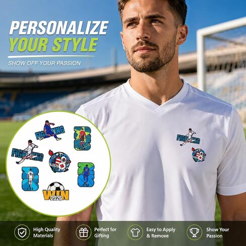 هدايا كأس العالم 7 قطع 2026 مجموعة شارات سبيكة، مجموعة دبابيس تذكارية لمشجعي كرة القدم، هدية للاعب النجوم، ملحقات كرة القدم للرجال والنساء والمراهقين، هدايا الحفلات الصغيرة in Kuwait