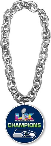 aminco NFL Seattle Seahawks Super Bowl 60 Champions Fan Chain Choose Your Style and Chain Color - Officially Licensed in Kuwait