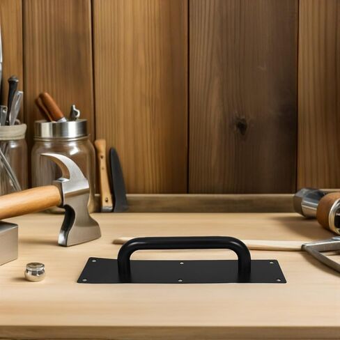 HANABASS Black Stainless Steel Door Pull Handle for Sliding Wooden and Composite Doors, Easy Installation with Smooth Operation, for Residential Exterior Use in Kuwait