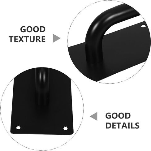Mobestech Push Pull Door Handle Easy Installation and Versatile Compatibility Stainless Steel for Wooden Doors, Black Finish for Commercial and Exterior Use in Kuwait