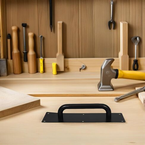 Mobestech Push Pull Door Handle Easy Installation and Versatile Compatibility Stainless Steel for Wooden Doors, Black Finish for Commercial and Exterior Use in Kuwait