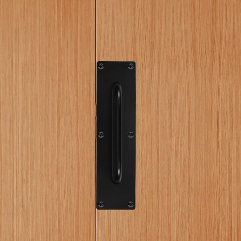 Mobestech Push Pull Door Handle Easy Installation and Versatile Compatibility Stainless Steel for Wooden Doors, Black Finish for Commercial and Exterior Use in Kuwait