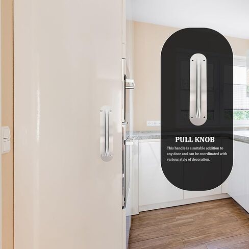 Stainless Steel Sliding Door Handle with Polished Surface Heavy Duty Oval Shaped Pull Handle for Garage and Interior Doors Convenient to Use for Kitchen in Kuwait