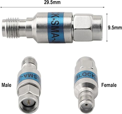 FABULETTA for SMA DC Block 6GHz 2W Ternary Alloy 50 Ohm Impedance VSWR≤1.20 for RF Signal Transmission Blocking Direct Current in Test Measurement Equipment Male to Female Connector in Saudi Arabia