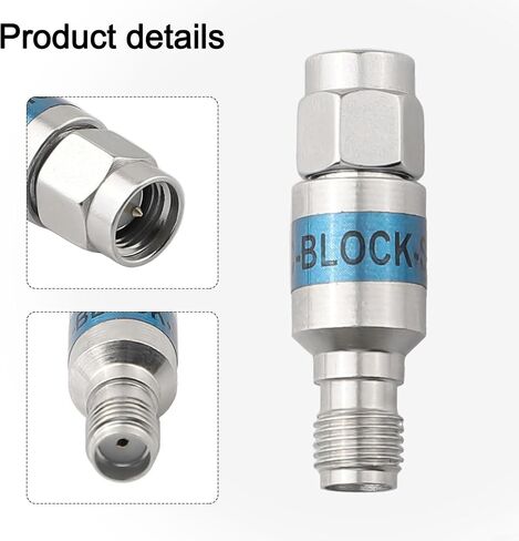 FABULETTA for SMA DC Block 6GHz 2W Ternary Alloy 50 Ohm Impedance VSWR≤1.20 for RF Signal Transmission Blocking Direct Current in Test Measurement Equipment Male to Female Connector in Saudi Arabia