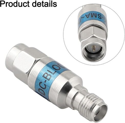 FABULETTA for SMA DC Block 6GHz 2W Ternary Alloy 50 Ohm Impedance VSWR≤1.20 for RF Signal Transmission Blocking Direct Current in Test Measurement Equipment Male to Female Connector in Saudi Arabia