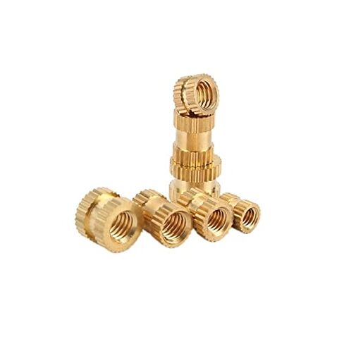 100Pcs Brass Injection Insert Nuts - Double Oblique Knurled Copper Nuts for Reusable Reusable Embedded Parts, M3 Sizes(M3xD4.6xL7.0) in Kuwait