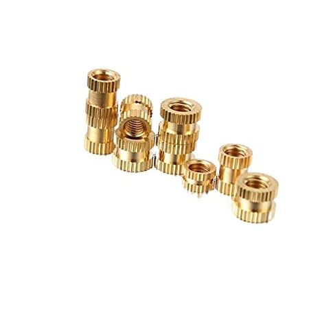 100Pcs Brass Injection Insert Nuts - Double Oblique Knurled Copper Nuts for Reusable Reusable Embedded Parts, M3 Sizes(M3xD4.6xL7.0) in Kuwait