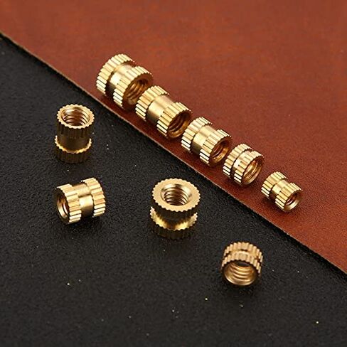 100Pcs Brass Injection Insert Nuts - Double Oblique Knurled Copper Nuts for Reusable Reusable Embedded Parts, M3 Sizes(M3xD4.6xL7.0) in Kuwait