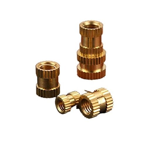 100Pcs Brass Injection Insert Nuts - Double Oblique Knurled Copper Nuts for Reusable Reusable Embedded Parts, M3 Sizes(M3xD4.6xL7.0) in Kuwait