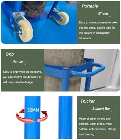 Cylinder Tank Holder Universal Gas Cylinder Cart Trolley, Portable Rolling Oxygen Tank Cart, Large Heavy Duty Oxygen Cylinder Rack for Laboratory/Factory(Holds Two cans) in Kuwait
