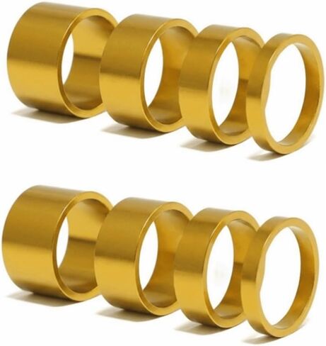 8PCS Aluminum Alloy Headset Spacer Set – 5/10/15/20mm Height Adjustment Rings for 1-1/8 Inch Steerer Tubes, Compatible with BMX & Road Bikes in Kuwait