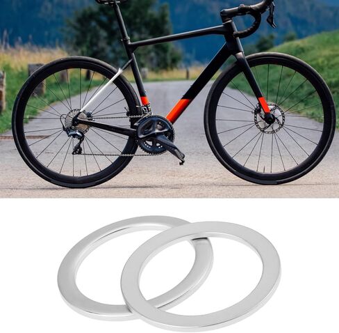 30Pcs Bike Spacer Stainless Steel Washer 21x15x1mm for Bicycle Pedal in Kuwait