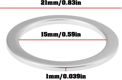 30Pcs Bike Spacer Stainless Steel Washer 21x15x1mm for Bicycle Pedal in Kuwait