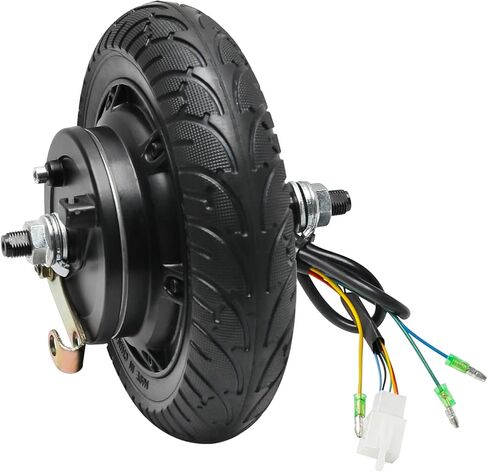 24V 350W Hub Motor 8 inch Wheel Motor Scooter Brushless Hub Motor with Wheel Tire Drum Brake Motor Wheel Replacement for E Bike Motorcycle Bicycle Wheelbarrow Cart MTB Road Bike in Kuwait