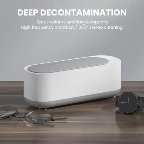 Ultrasonic Cleaner Jewelry Cleaner Machine, 45KHz Professional Sonic Cleaner for Ring, Earrings, Necklace, Silver, Eyeglass, Watches, Ultrasonic Cleaner Solution for Gifts in Kuwait