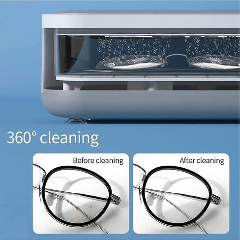 Ultrasonic Cleaner Jewelry Cleaner Machine, 45KHz Professional Sonic Cleaner for Ring, Earrings, Necklace, Silver, Eyeglass, Watches, Ultrasonic Cleaner Solution for Gifts in Kuwait