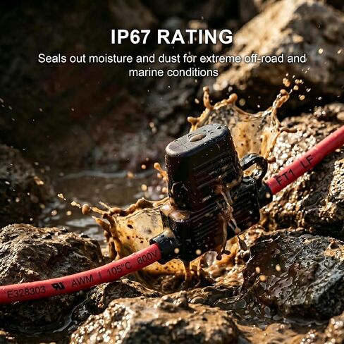2 حزمة 10 AWG حامل فيوزات مضمن 12 فولت، سلك مكون معترف به من UL | IP67 مقاوم للماء، حامل فيوز شفرة ATC/ATO عالي التحمل مع فيوز شفرة متوسط ​​20A 30A 40A للسيارات البحرية in Kuwait