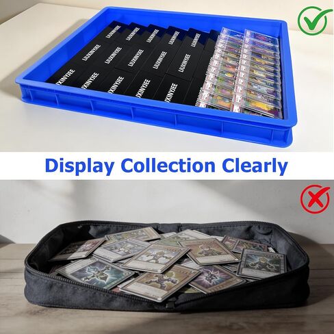 24 Pack Modular Card Risers for Display Cases,with Protective Carry Case,Black Acrylic Trading Card Showcase Stands for Graded Trading Cards PSA BGS Singles,Vendor Events & Collectors in Kuwait