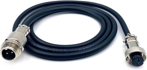 1.64 قدم GX12 4 دبوس ذكر إلى أنثى كابل، GX12 4 دبابيس أنثى إلى ذكر رأس الطيران موصل كهربائي لوحة جبل محول معدني دائري للسفن 5A 125V 22AWG (0.5 متر) in Kuwait