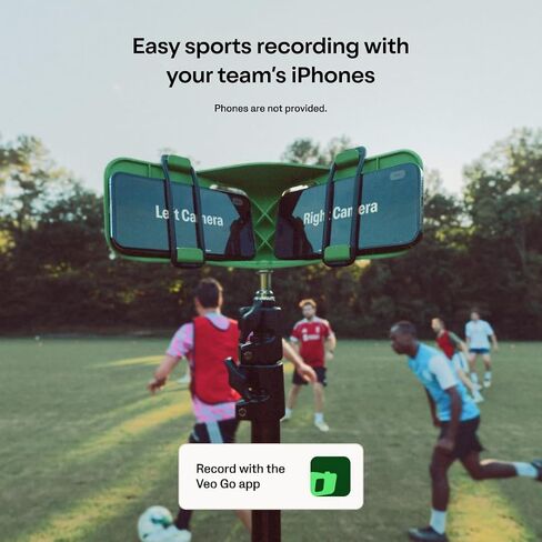 Veo Go Kit - حزمة كاميرا رياضية مدعمة بالذكاء الاصطناعي مع جهاز هاتف وحامل ثلاثي القوائم وحقائب | تتبع تلقائي، وميزات ذكية واشتراك مجاني لمدة شهر (متوافق مع iOS 15+) in Kuwait