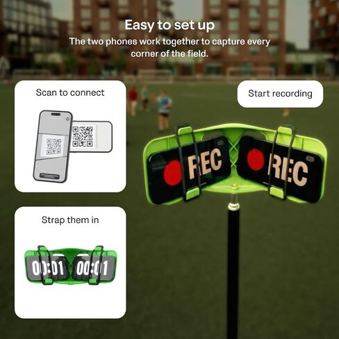 Veo Go Kit - حزمة كاميرا رياضية مدعمة بالذكاء الاصطناعي مع جهاز هاتف وحامل ثلاثي القوائم وحقائب | تتبع تلقائي، وميزات ذكية واشتراك مجاني لمدة شهر (متوافق مع iOS 15+) in Kuwait