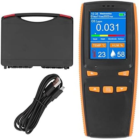 Aramox Ozone Meter Detector ABS Multifunctional Intelligent Ozone Meter with 2.8in LCD Screen USB Charging Port for Home Office Indoor Outdoor Use in Kuwait