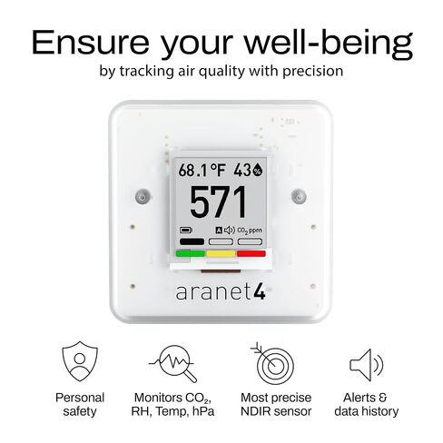 حزمة كاشف جودة الهواء والإشعاع الداخلي: Aranet4 CO2 + مستشعر الإشعاع in Kuwait