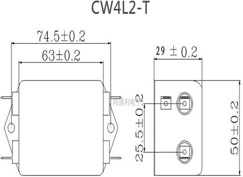 CW4L2-20A-T مرشح الطاقة المضاد للتدخل 220 فولت 20 أمبير مرحلة مزدوجة in Kuwait