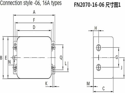 FN2070-16-06 فلتر الطاقة 220 فولت 16 أمبير in Kuwait