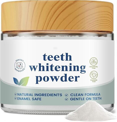 Teeth Whitening Powder for Tooth Care, Peroxide-Free Whitening Tooth Powder with Nano Hydroxyapatite & Enzymes, 50 Gram (1) in Kuwait