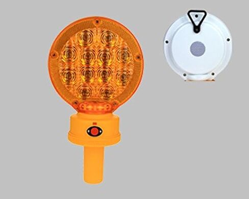 BL12LHS AMBER Type B LED حاجز ضوء ث / خلية ضوئية 3VDC 1200 ساعة بطاريات 2xD 7 "عدسة بولي كربونات ضياء in Kuwait