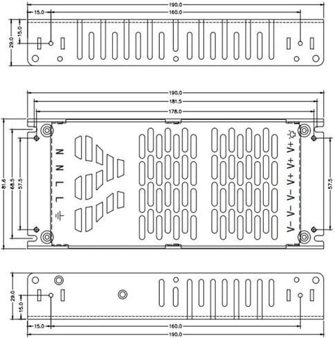 LED مصدر الطاقة SP-200-5 200 واط تيار مستمر 5 فولت 5v40a شاشة عرض LED تحويل مصدر التيار الكهربائي محول التيار المتناوب تيار مستمر مع تبديد الحرارة العالية in Kuwait