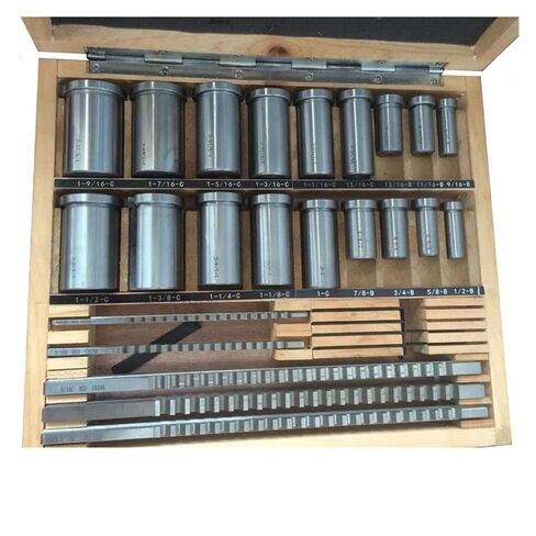 30pcs Inch Sized HSS Keyway Broach Set, Key Broaching Tools 5pcs 1/2''-1-1/2''18pcs Bushings 7pcs Shims Precision Engineering in Saudi Arabia