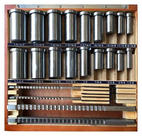 30pcs Inch Sized HSS Keyway Broach Set, Key Broaching Tools 5pcs 1/2''-1-1/2''18pcs Bushings 7pcs Shims Precision Engineering in Saudi Arabia